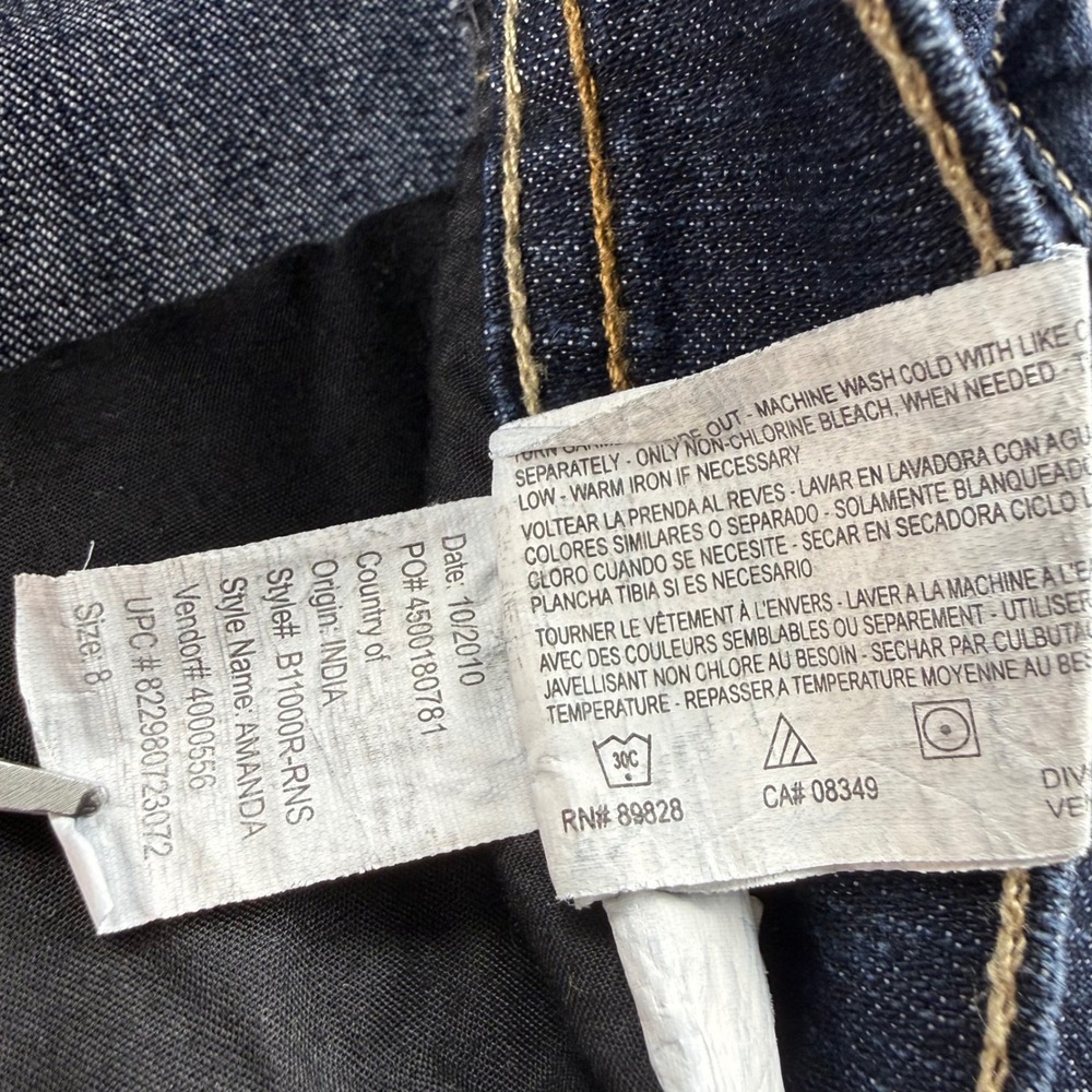 Gloria Vanderbilt Amanda High Rise Tapered Jeans Dark Wash Vintage Size 8 R30/30 - Picture 13 of 14